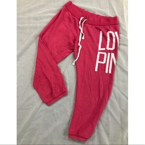 Cropped PINK sweatpants